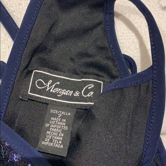 BNWOT Beautiful Blue Sequined Dress - Picture 3 of 6